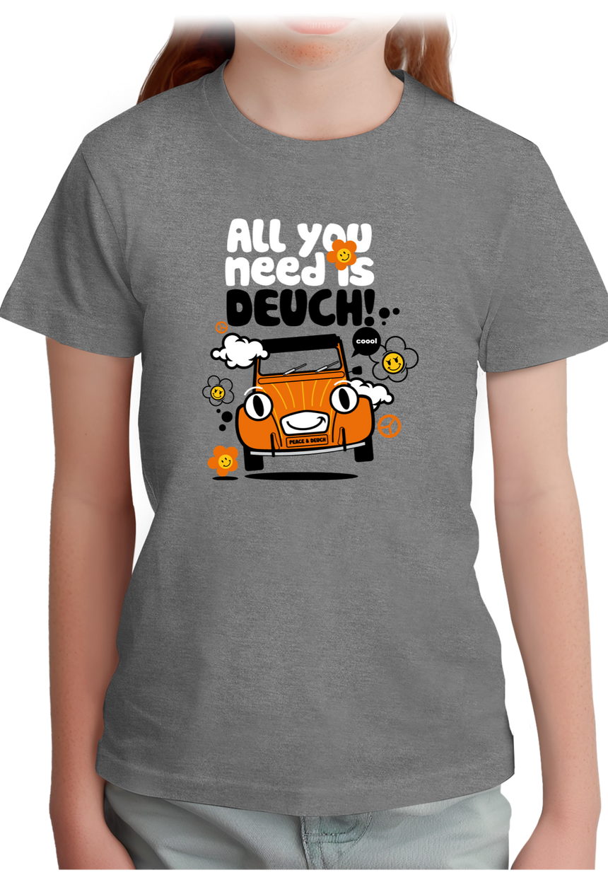 T-Shirt Fille Voiture All You Need Is Deuch
