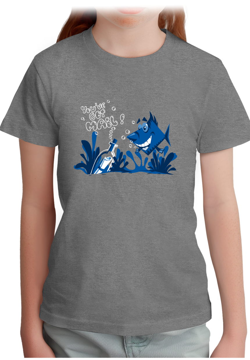 T-Shirt Fille Bouteille à la mer poisson