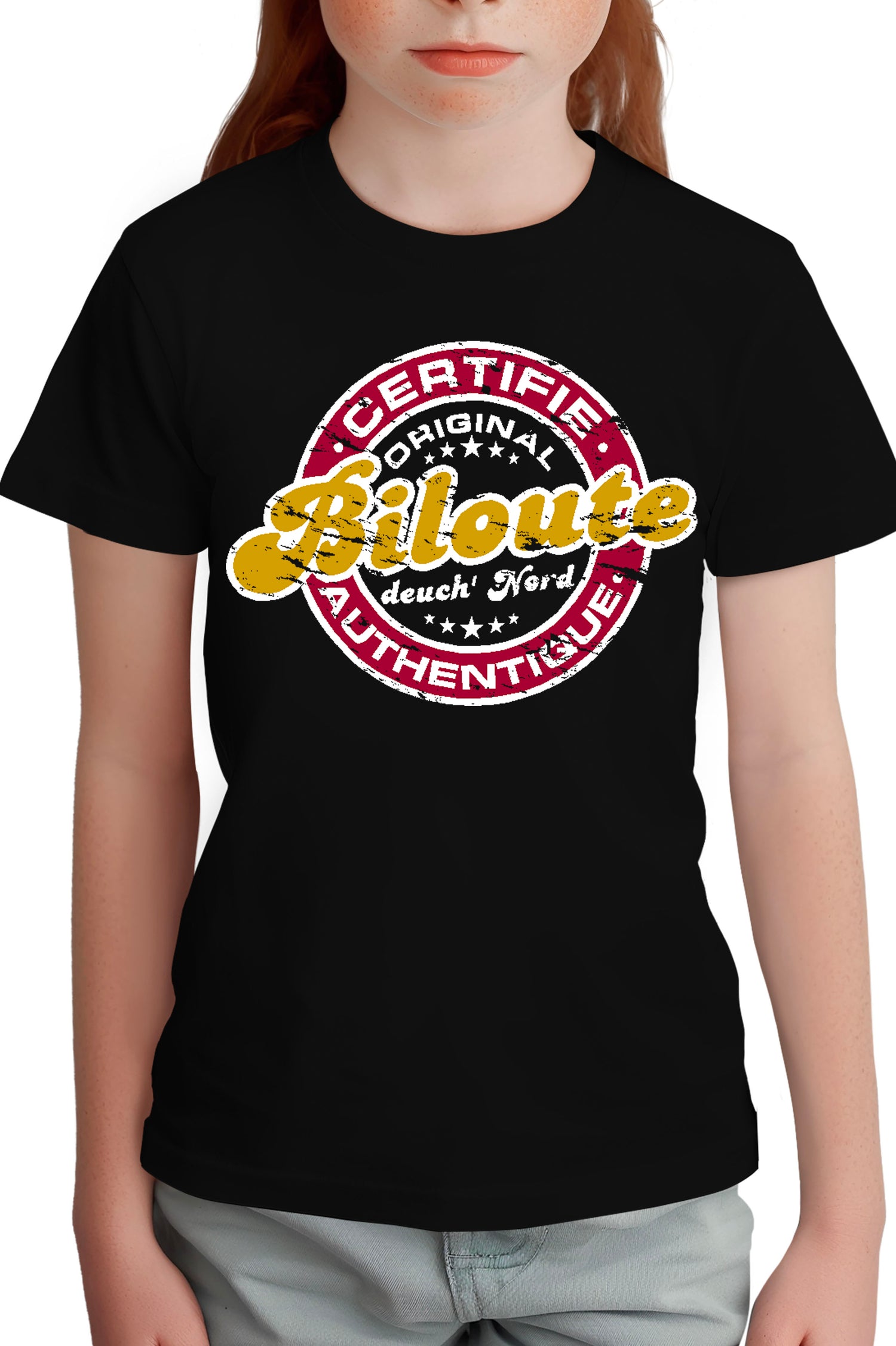 T-Shirt Fille Certifie authentique biloute