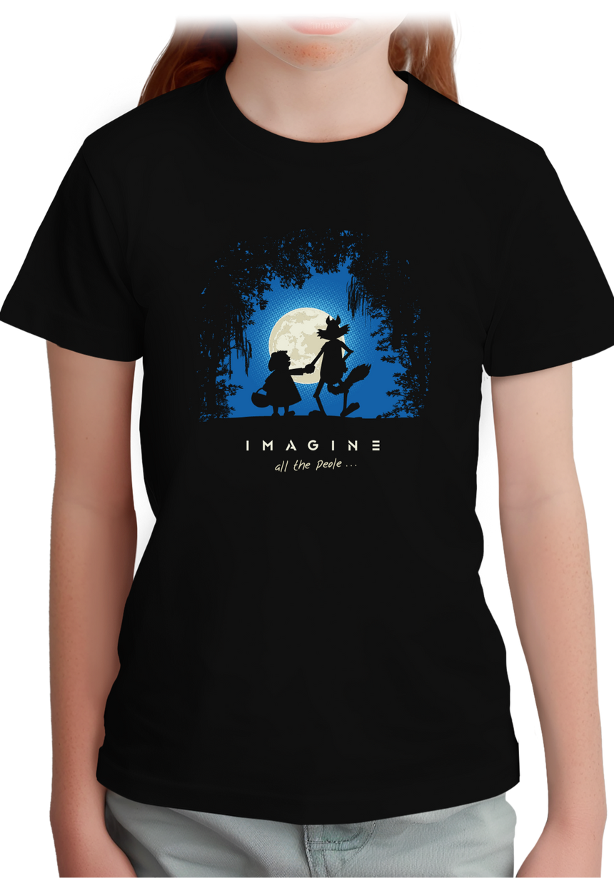 T-Shirt Fille Conte loup et chaperon rouge