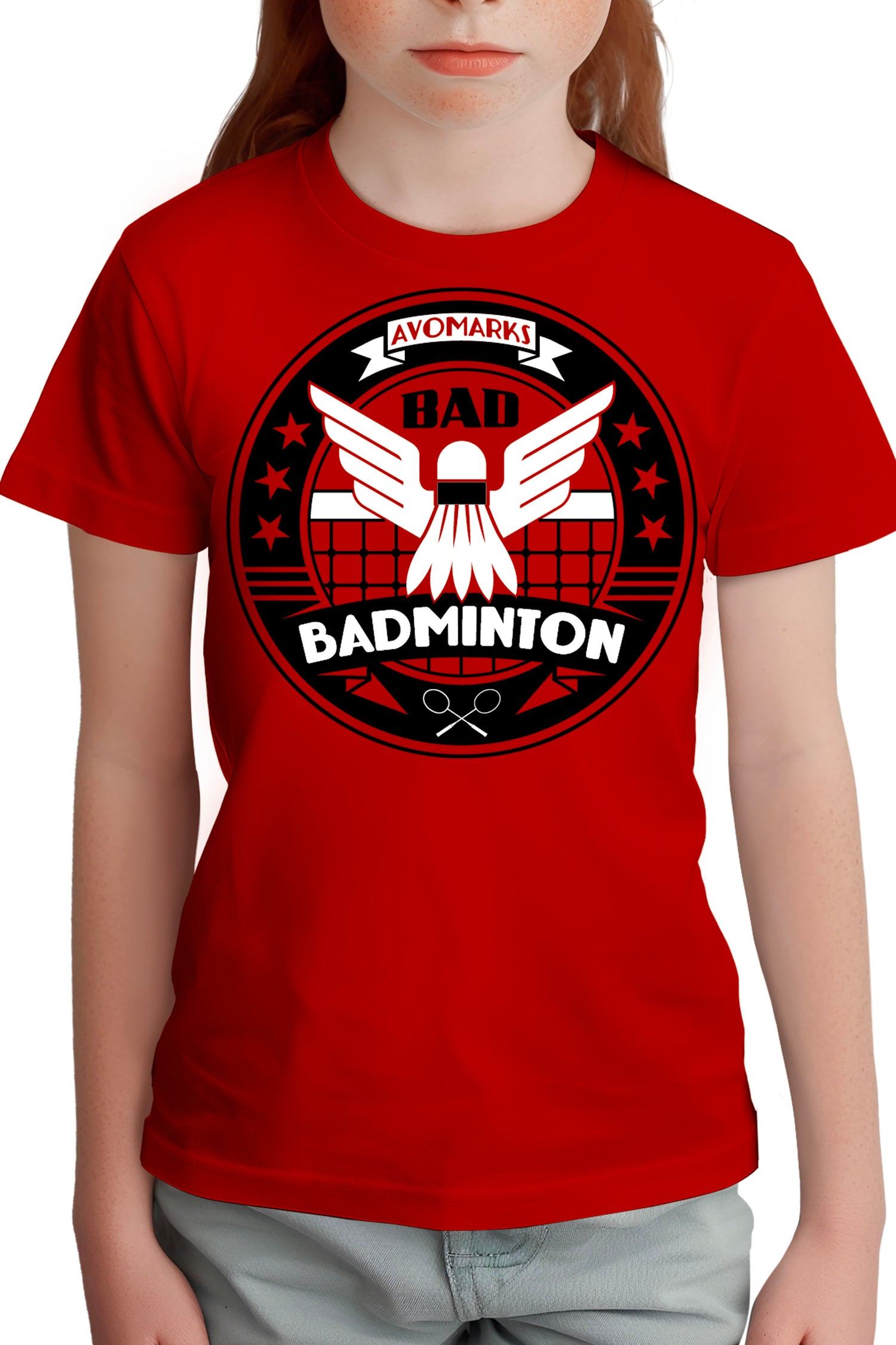 T-Shirt Fille Bad badminton university