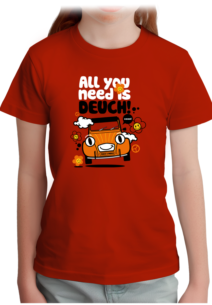 T-Shirt Fille Voiture All You Need Is Deuch