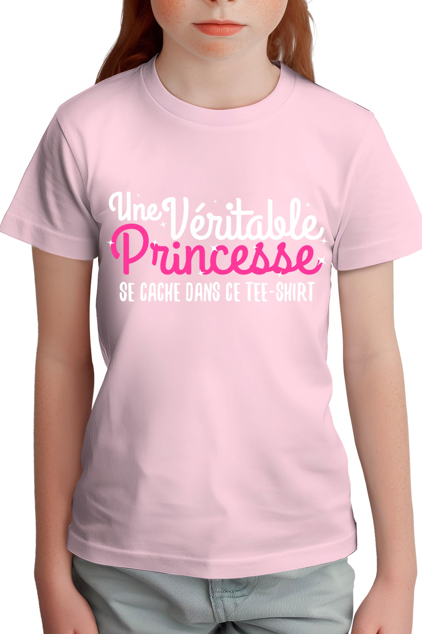 T-Shirt Fille Une véritable princesse