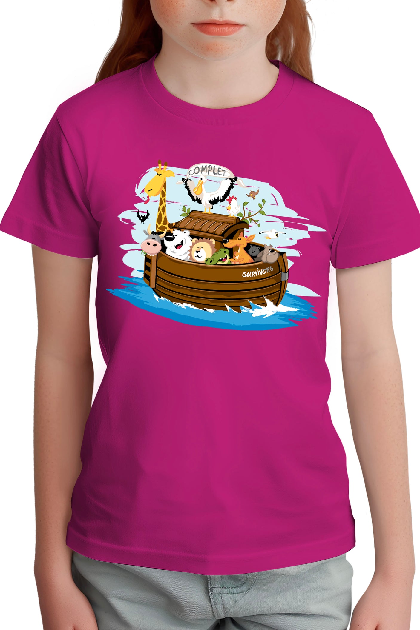 T-Shirt Fille Arche de Noe Recto Verso