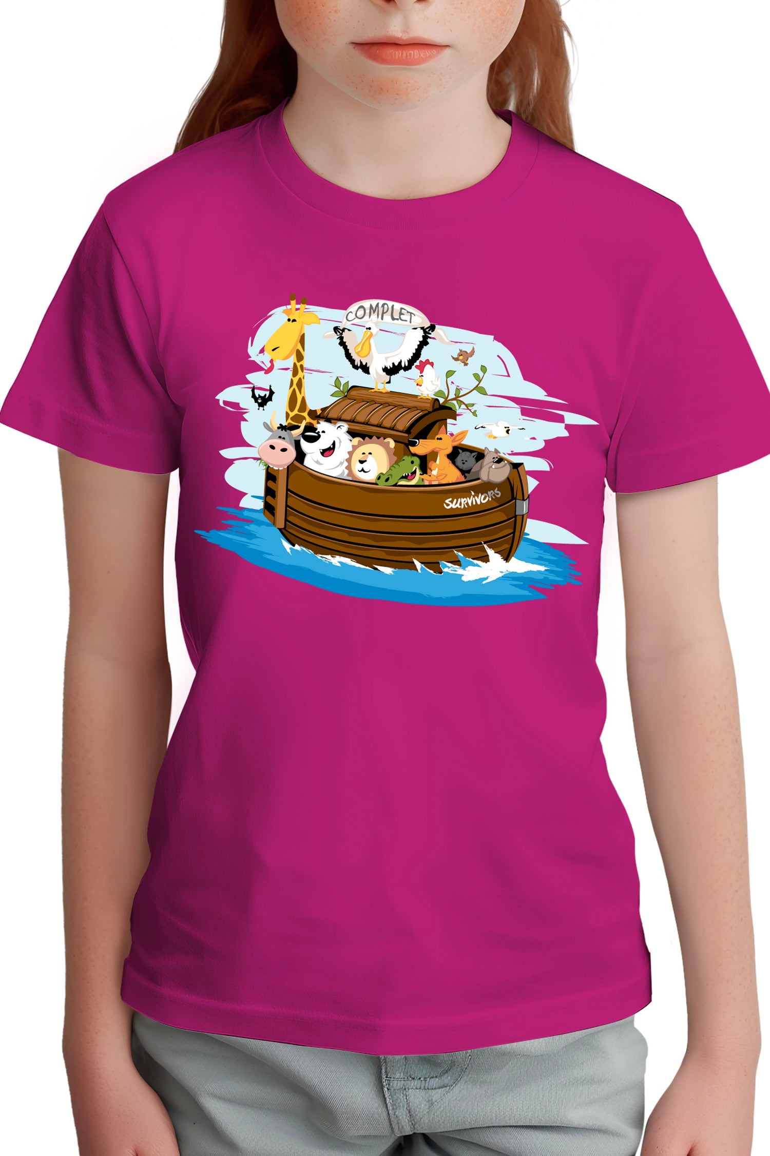 T-Shirt Fille Arche de Noe Recto Verso