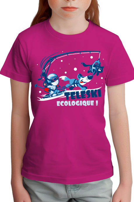 T-Shirt Fille Téléski écologique