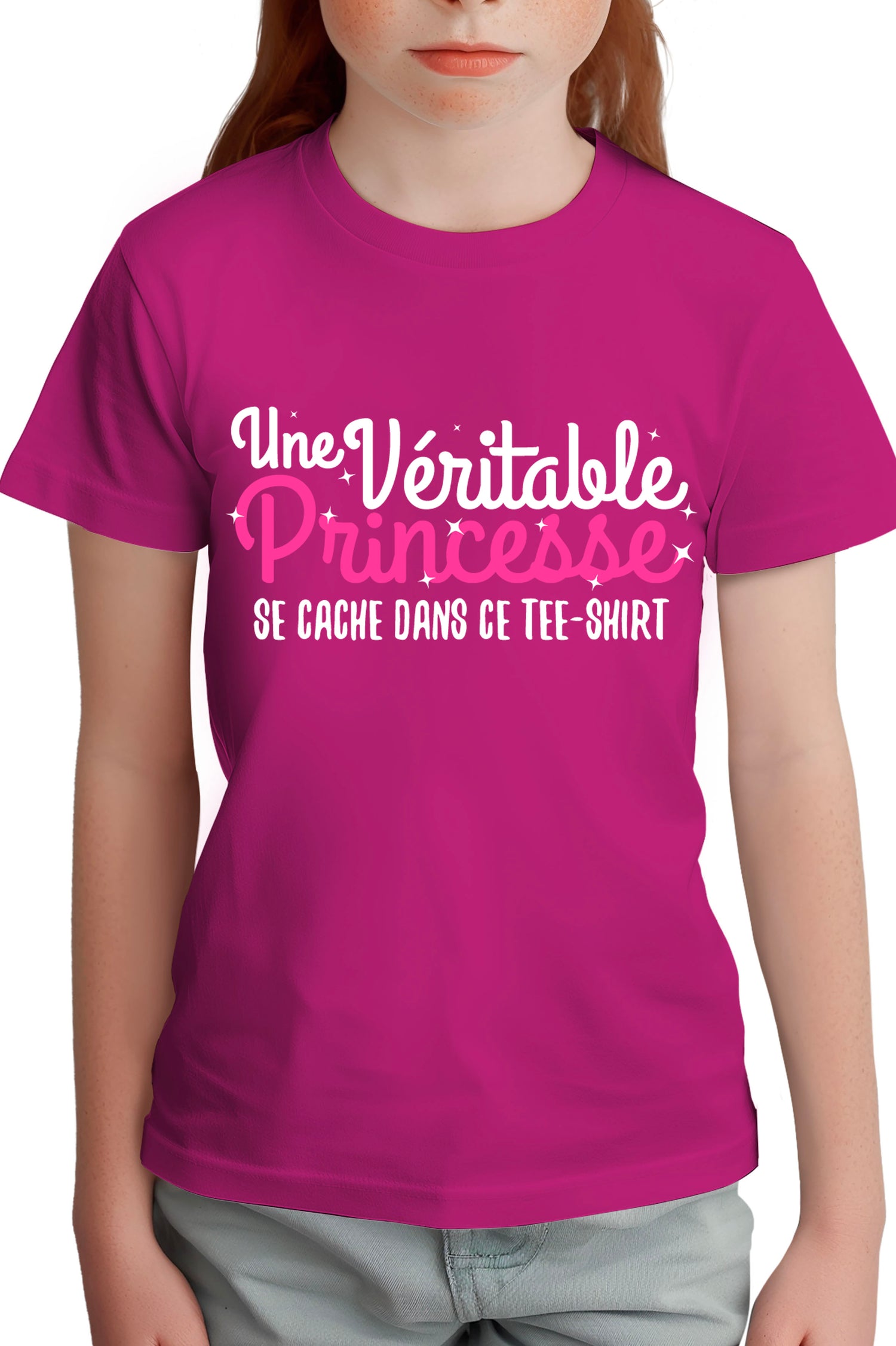 T-Shirt Fille Une véritable princesse