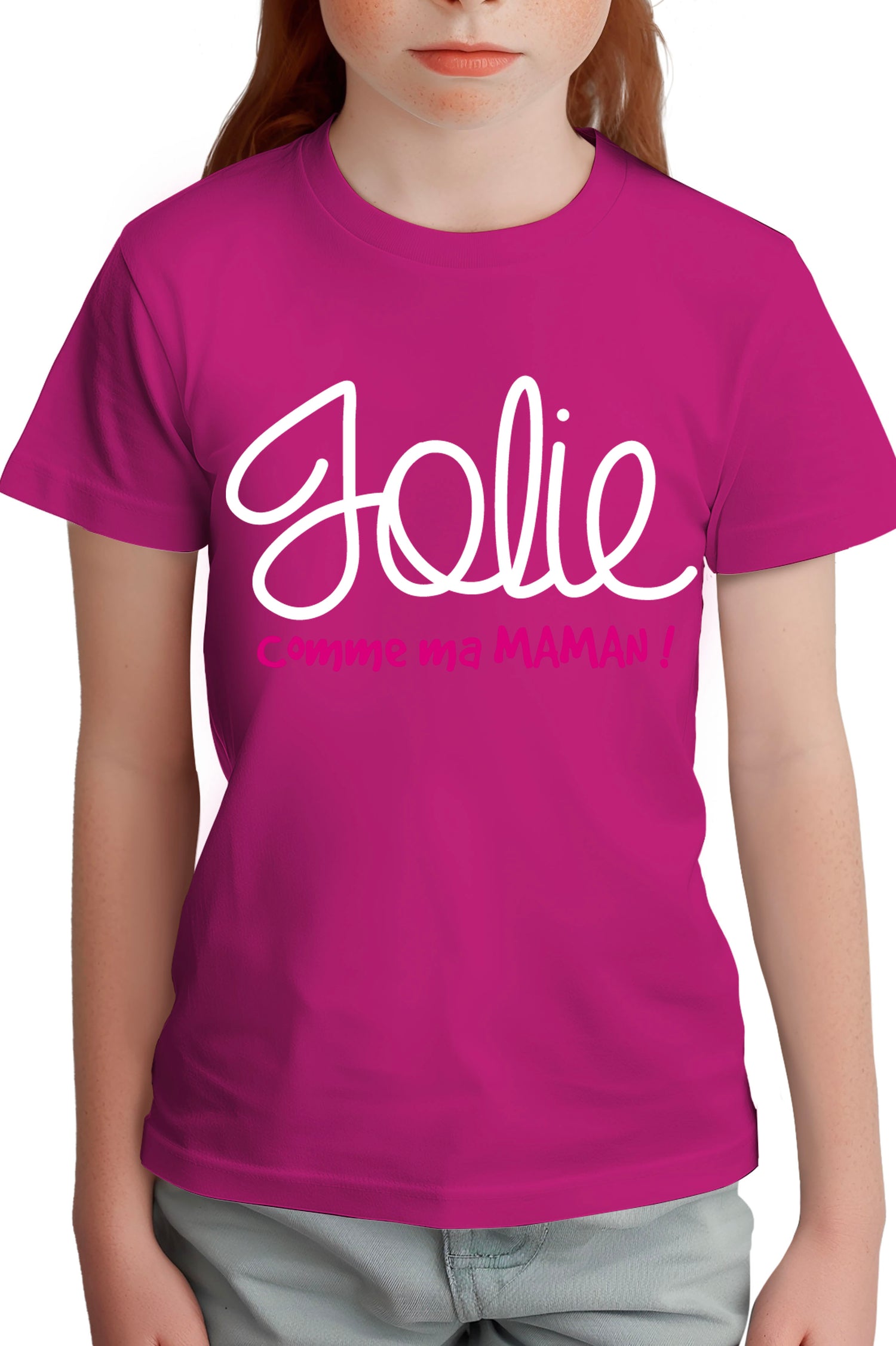 T-Shirt Fille Jolie comme ma maman