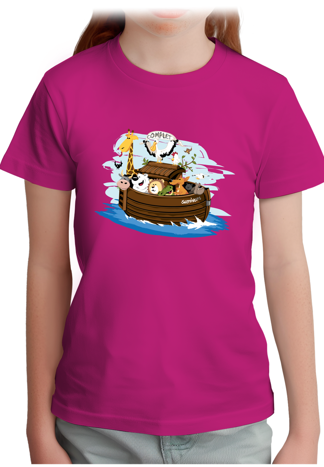 T-Shirt Fille Arche de Noé (Recto/Verso)