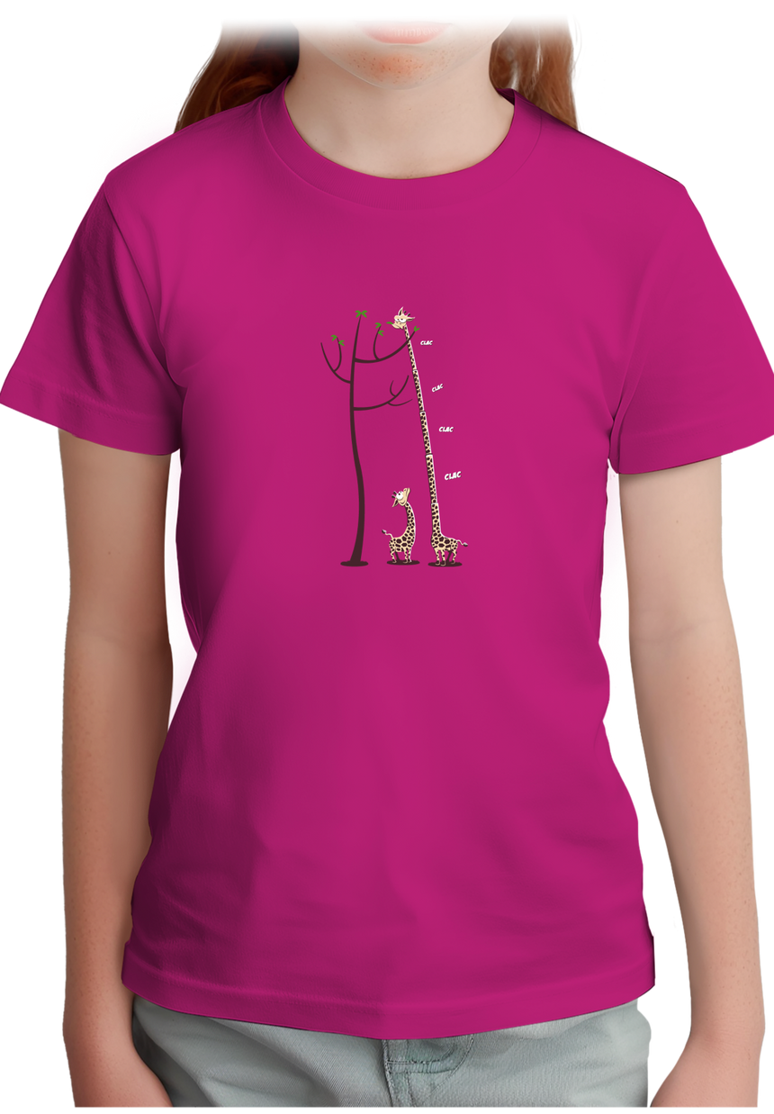T-Shirt Fille Girafe dépliable