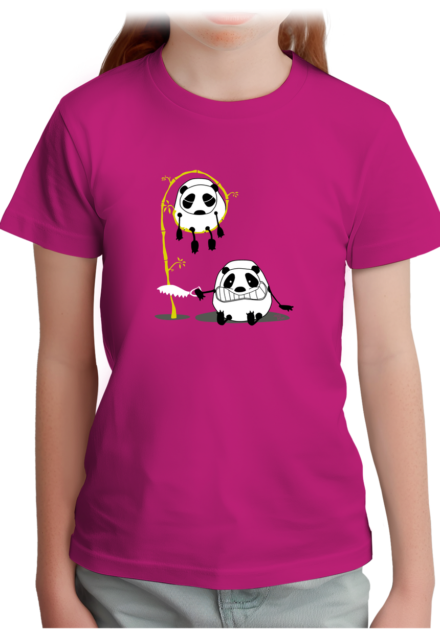 T-Shirt Fille Panda et bambou