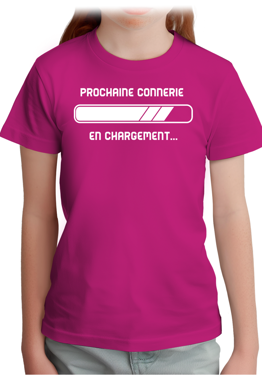 T-Shirt Fille Prochaine connerie en chargement