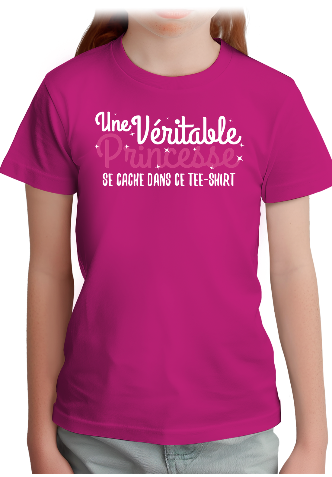 T-Shirt Fille Une véritable princesse