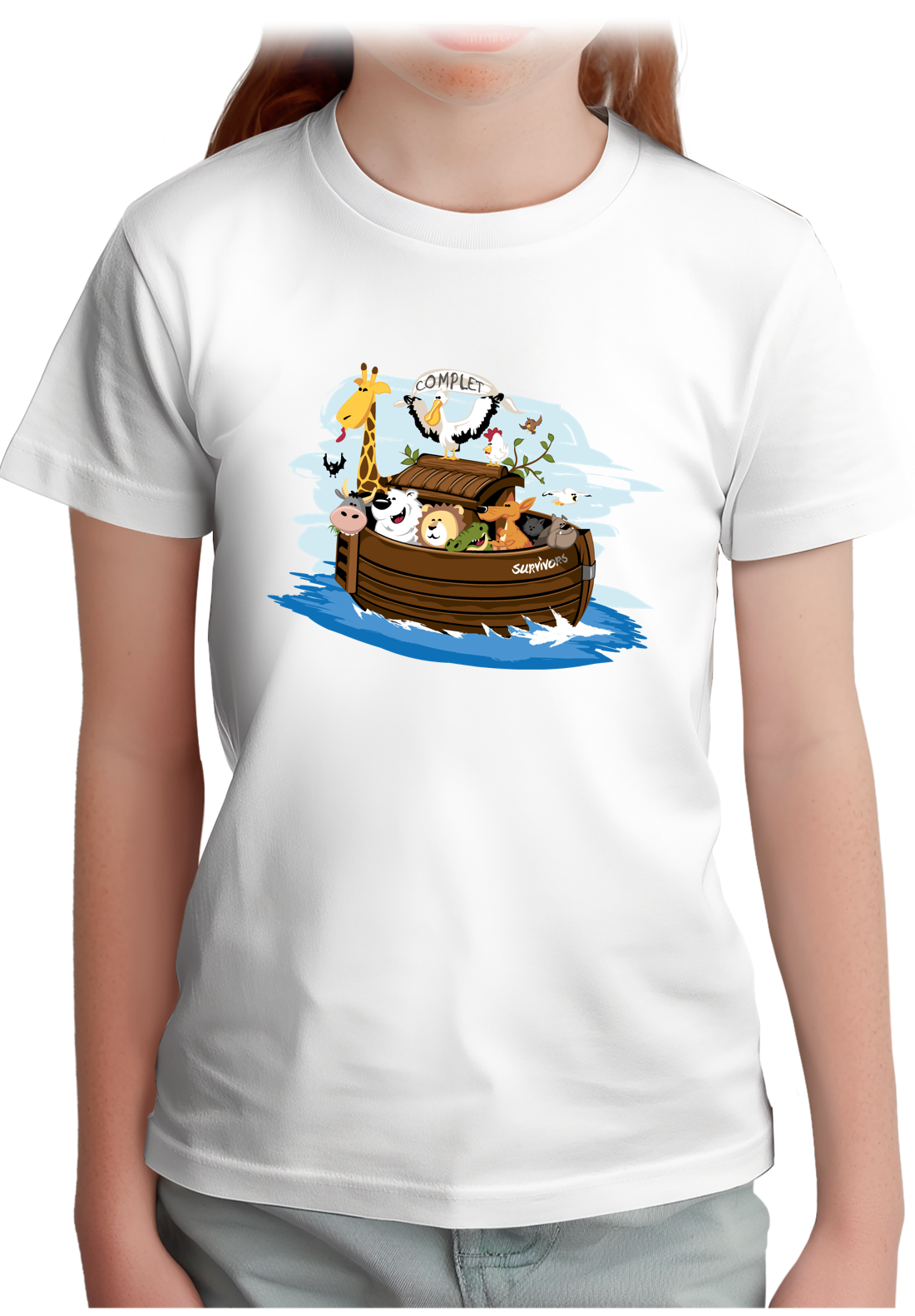 T-Shirt Fille Arche de Noé (Recto/Verso)