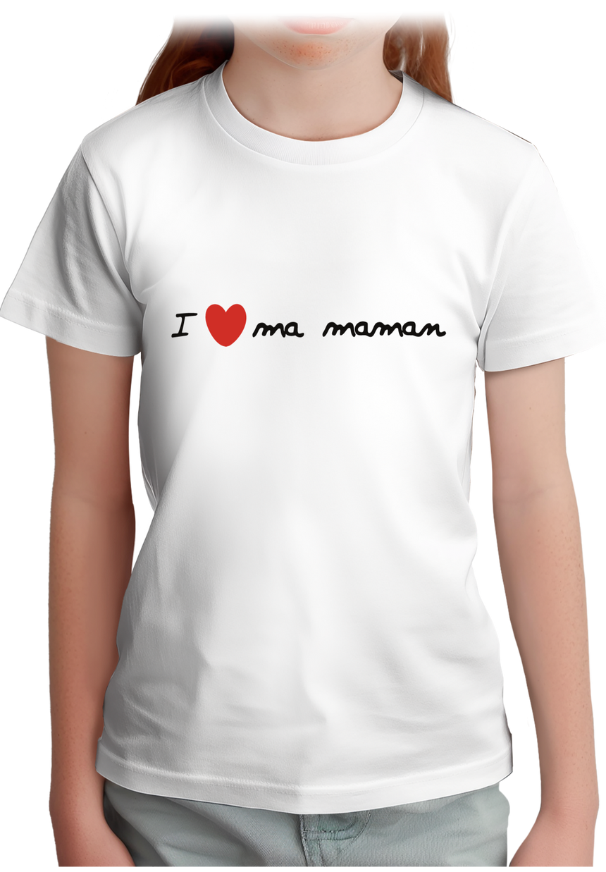 T-Shirt Fille I Love Maman