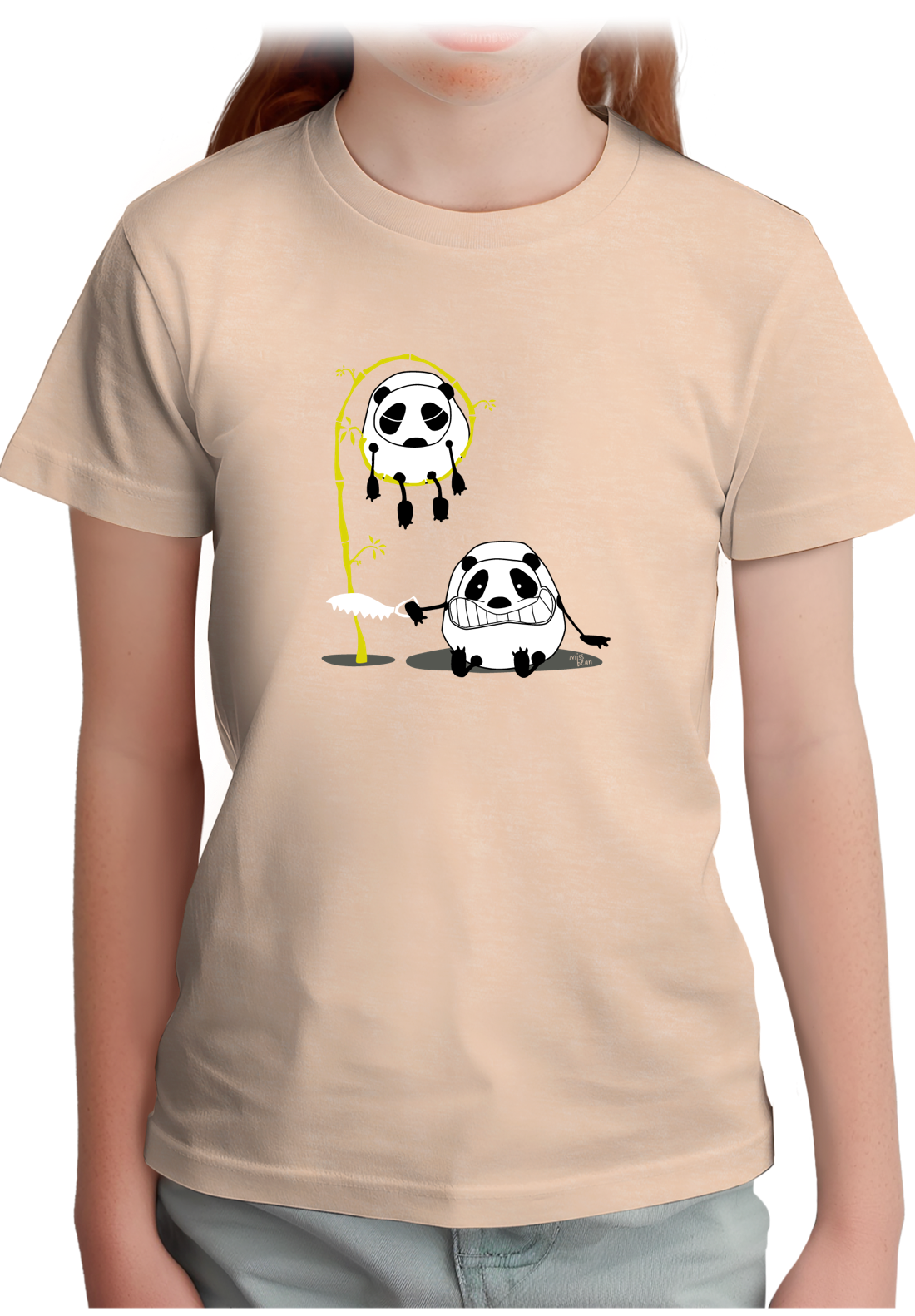 T-Shirt Fille Panda et bambou