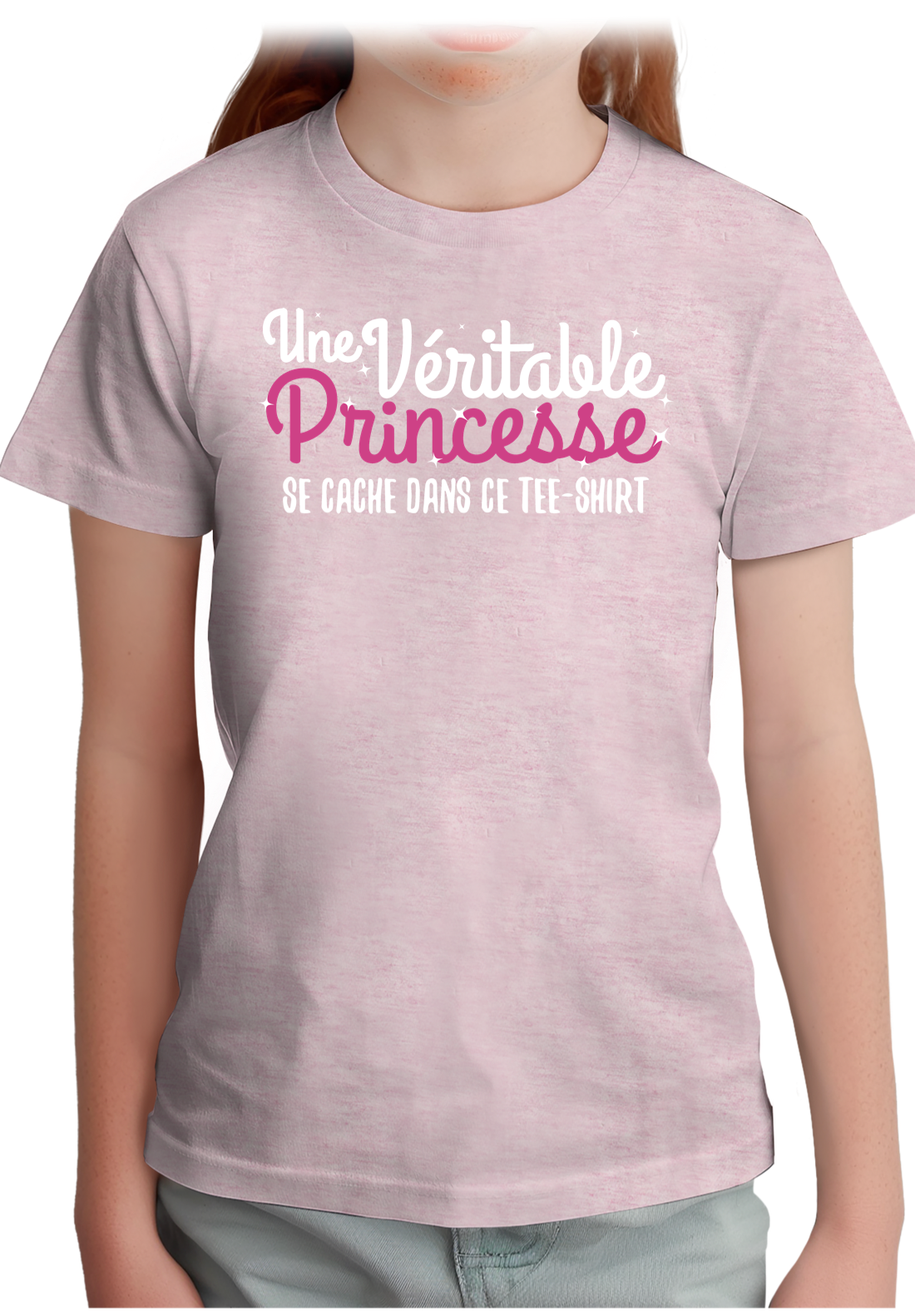 T-Shirt Fille Une véritable princesse