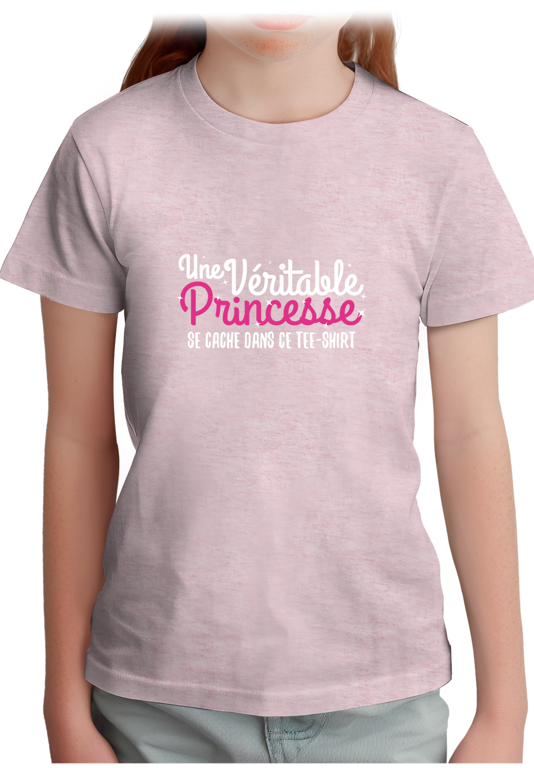 T-Shirt Fille Une véritable princesse
