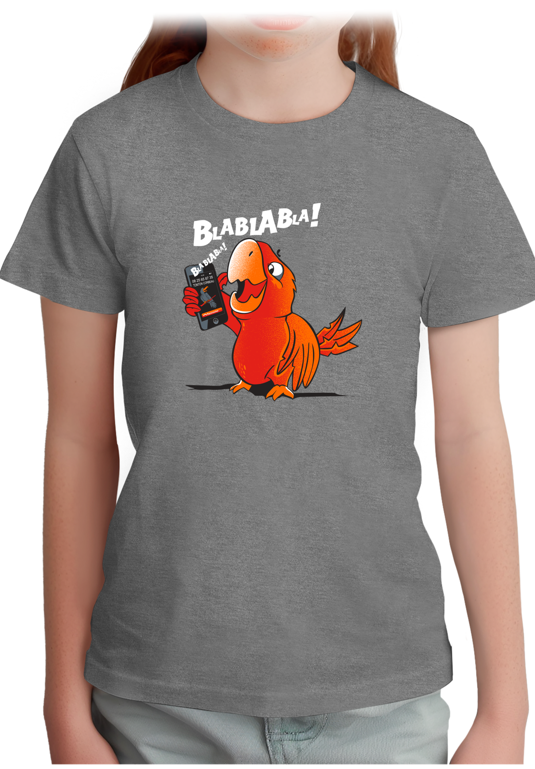 T-Shirt Fille Blablabla le Perroquet