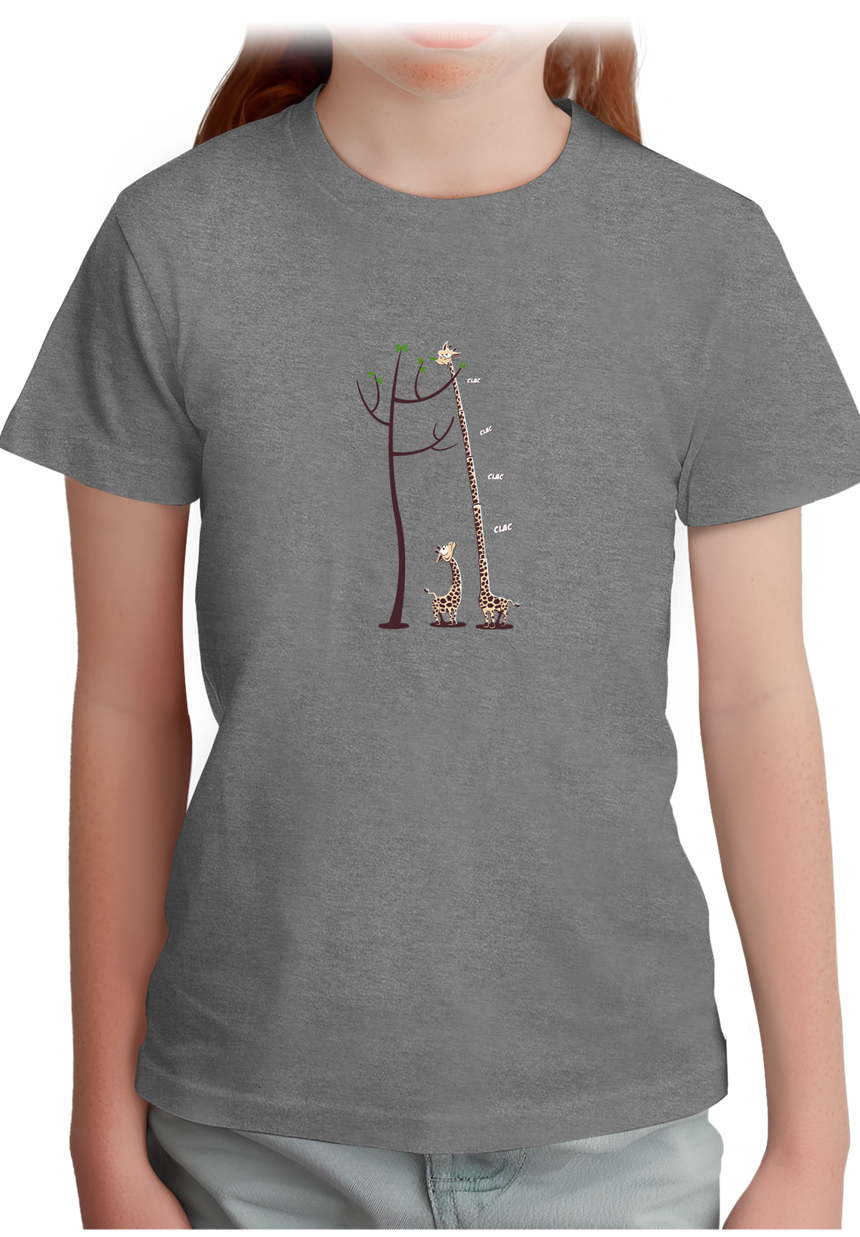 T-Shirt Fille Girafe dépliable