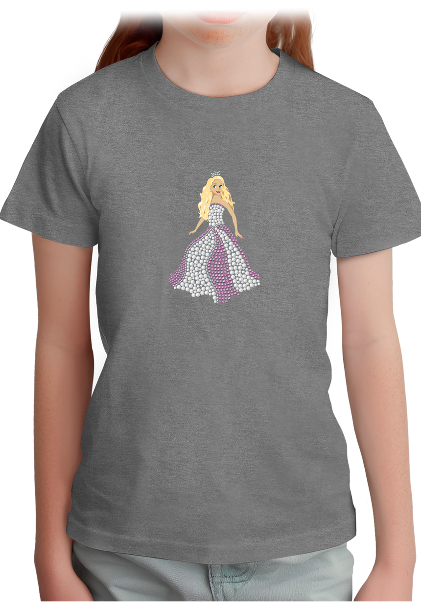 T-Shirt Fille Princesse en strass