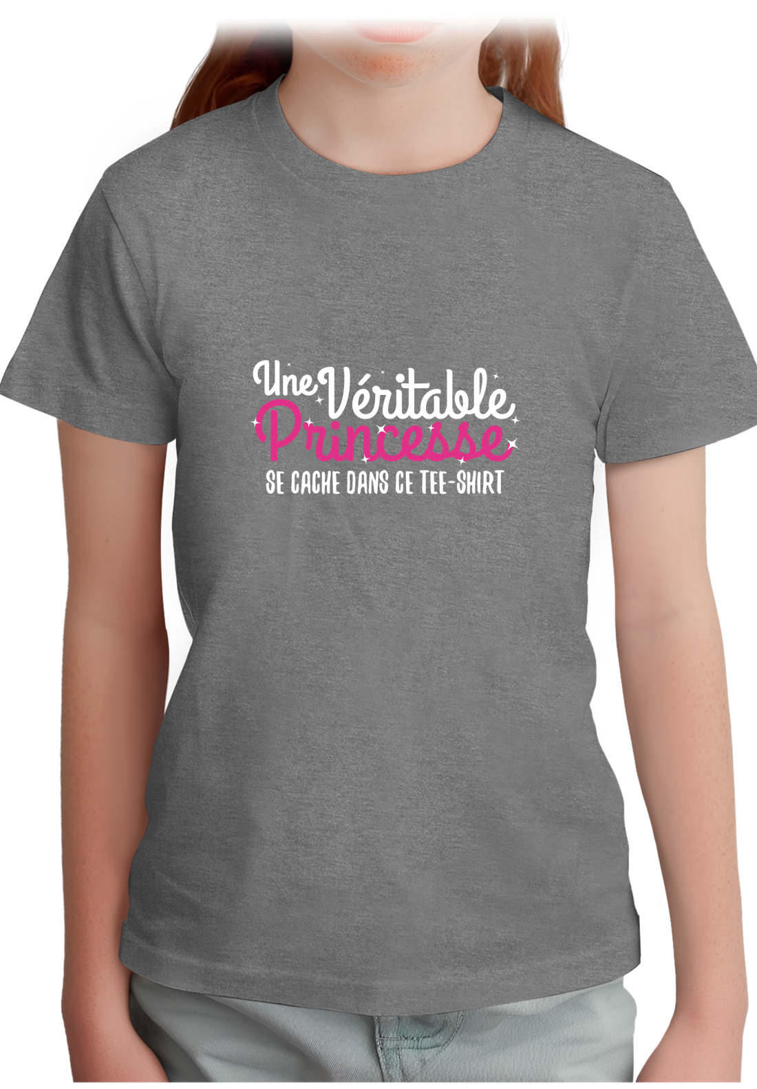 T-Shirt Fille Une véritable princesse