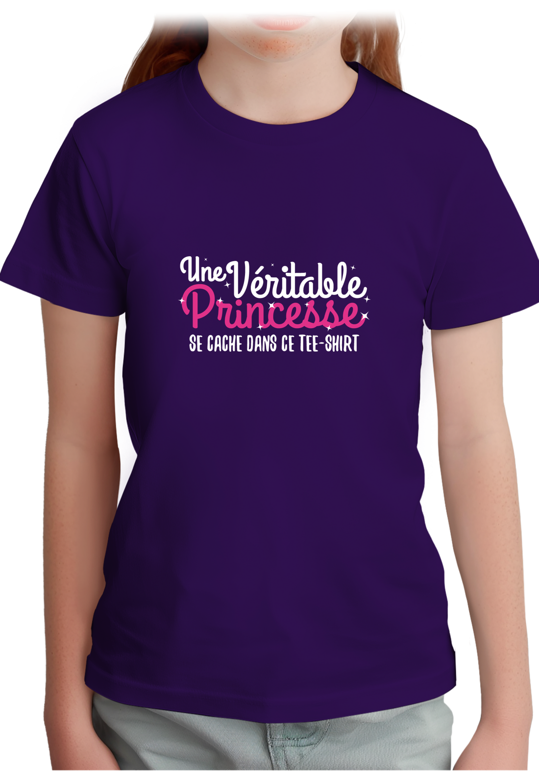 T-Shirt Fille Une véritable princesse
