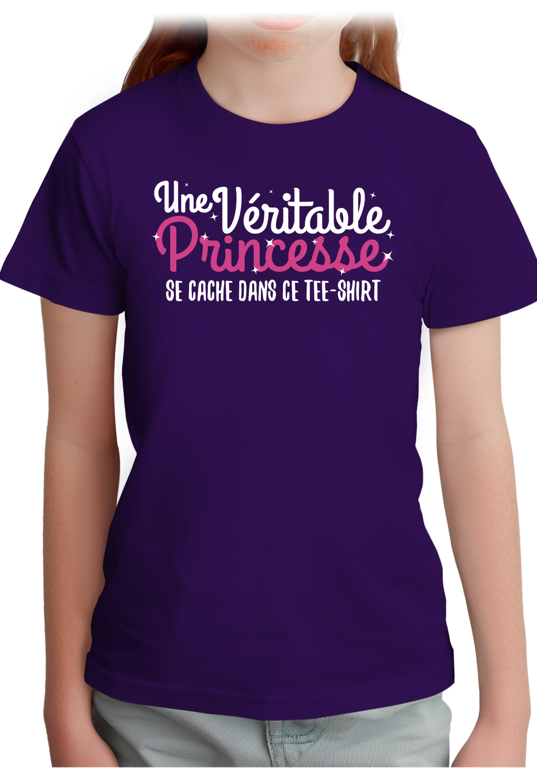 T-Shirt Fille Une véritable princesse
