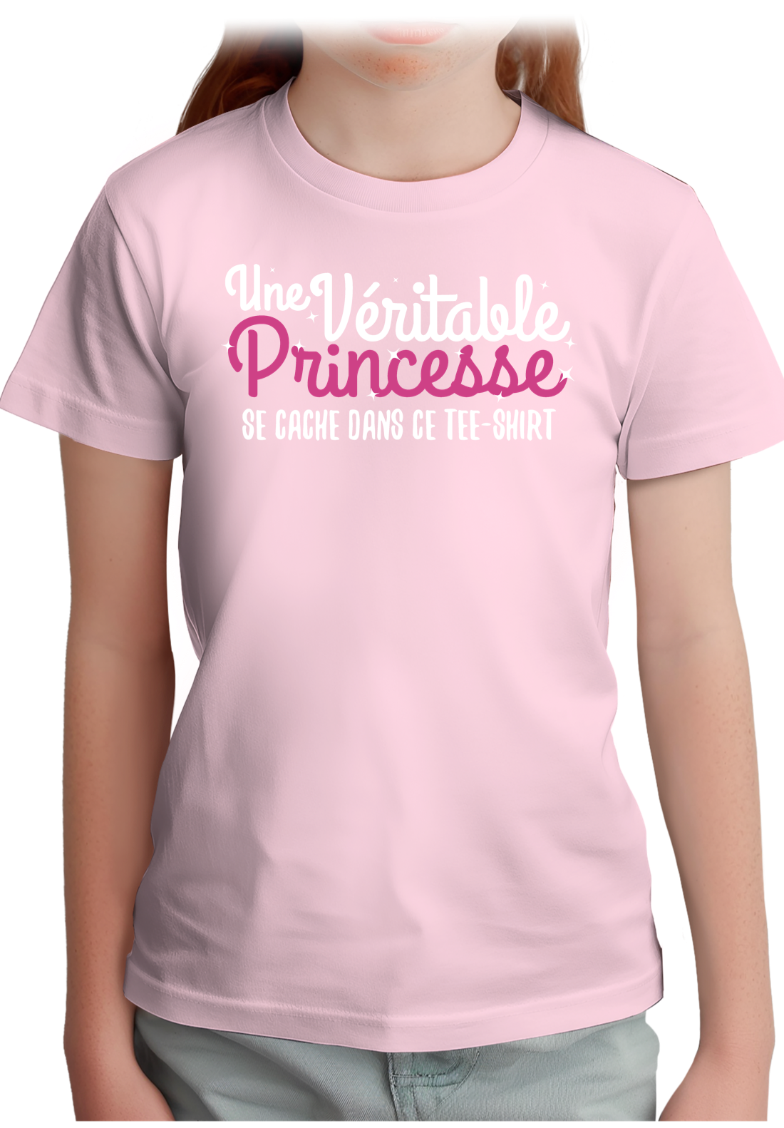 T-Shirt Fille Une véritable princesse