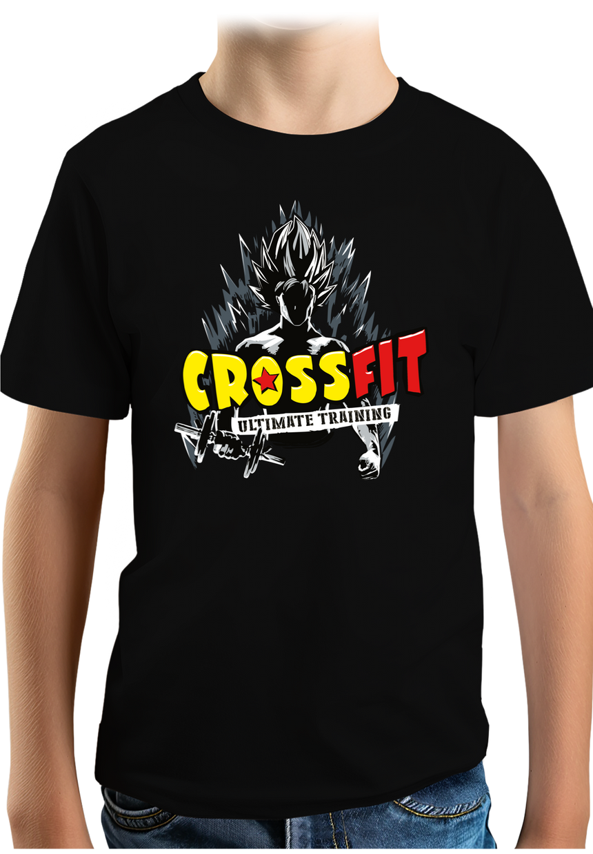 T-Shirt Garçon Crossfit salle du temps animé