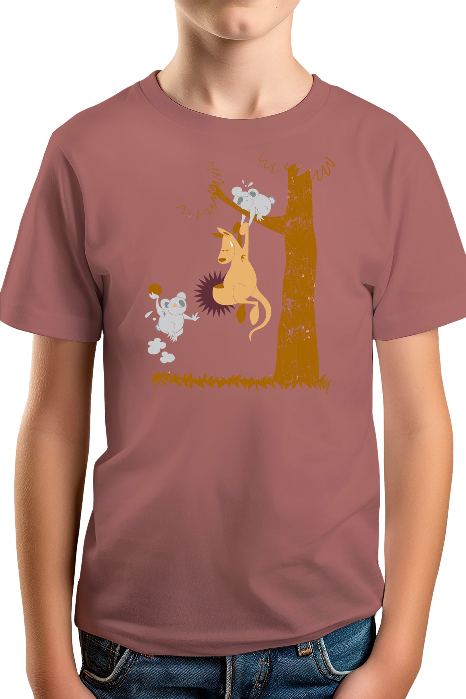 T-Shirt Garçon Basket kangourou et koala