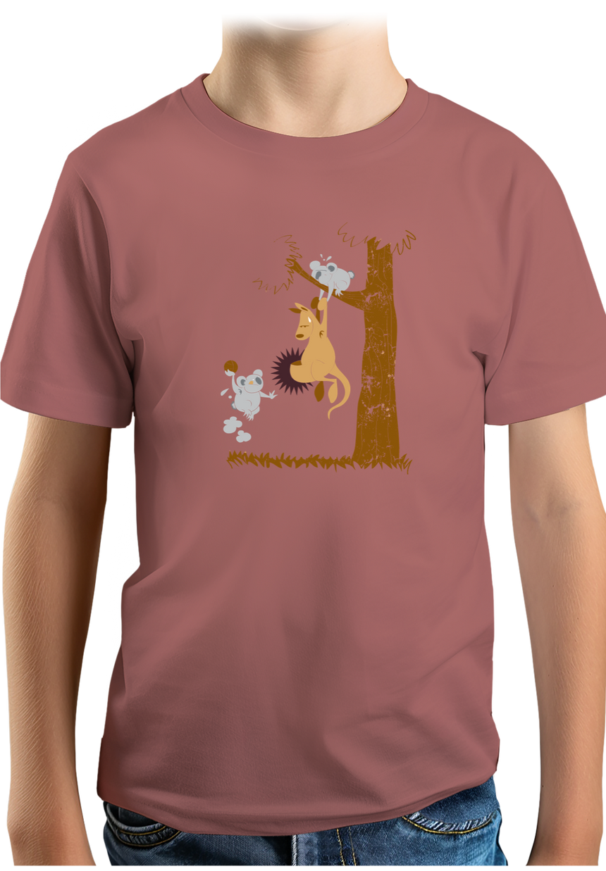 T-Shirt Garçon Basket kangourou et koala