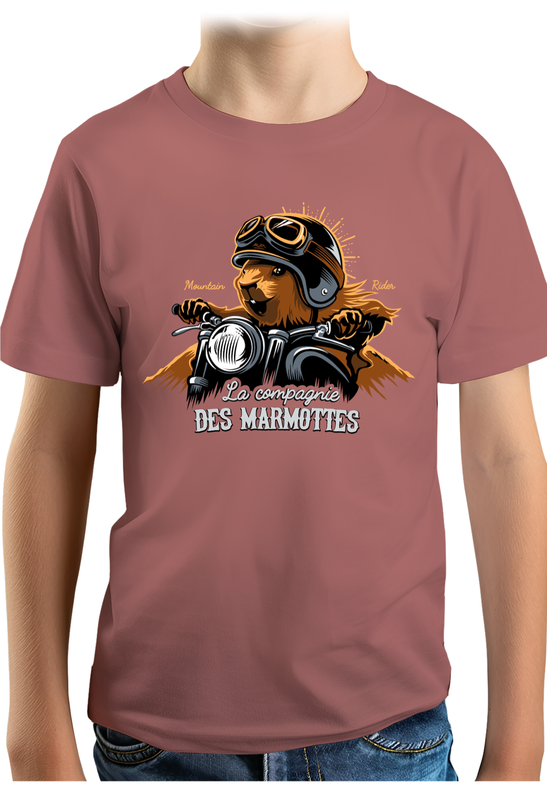 T-Shirt Garçon Compagnie des Marmottes en Moto