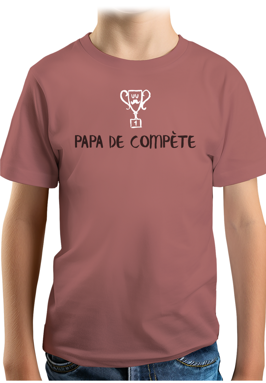 T-Shirt Garçon Un super papa de compète