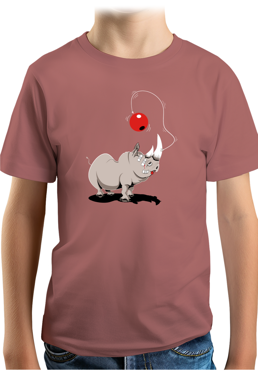 T-Shirt Garçon Rhino bilboquet boule rouge