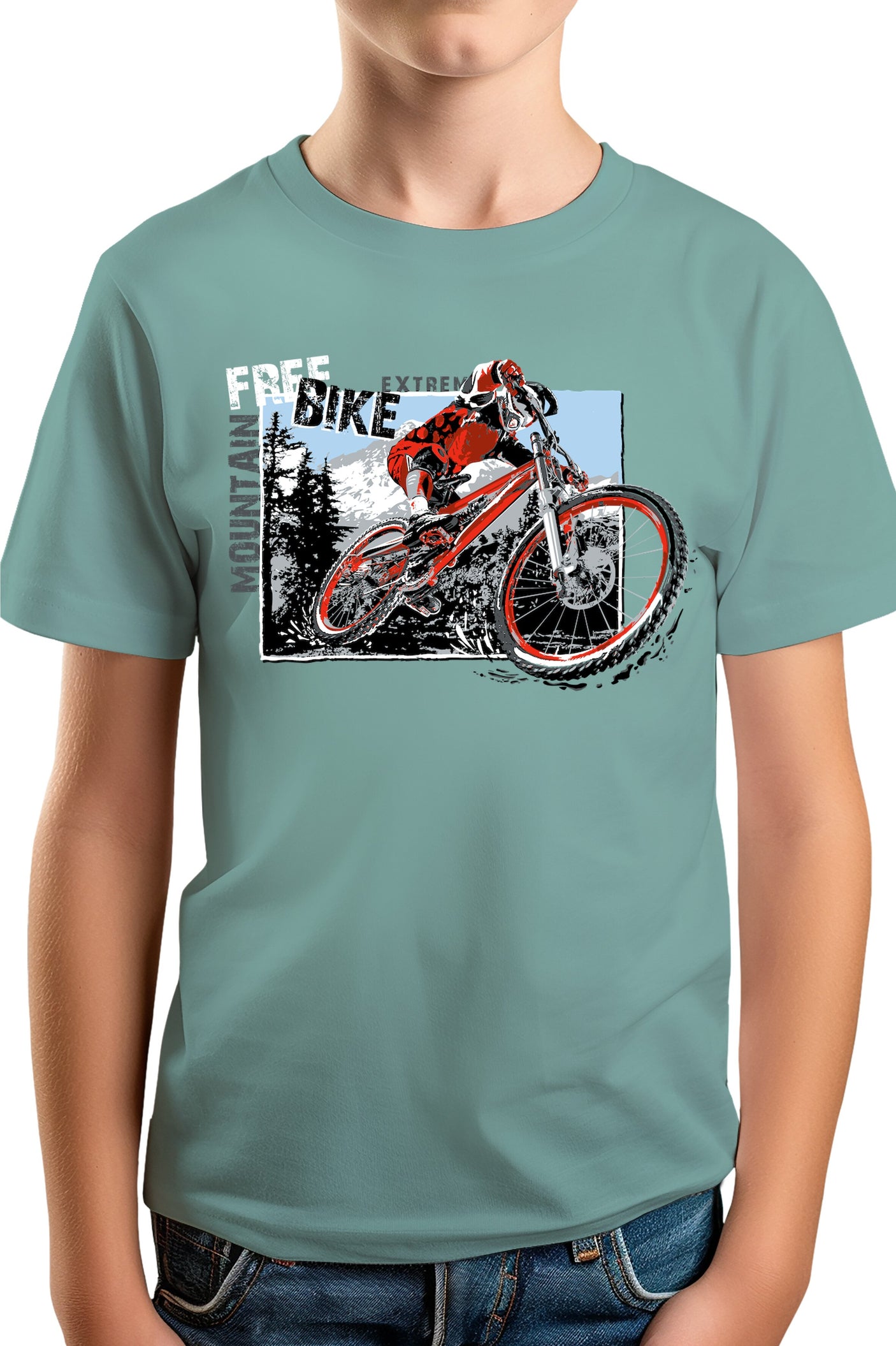 T-Shirt Garçon Mountain Bike