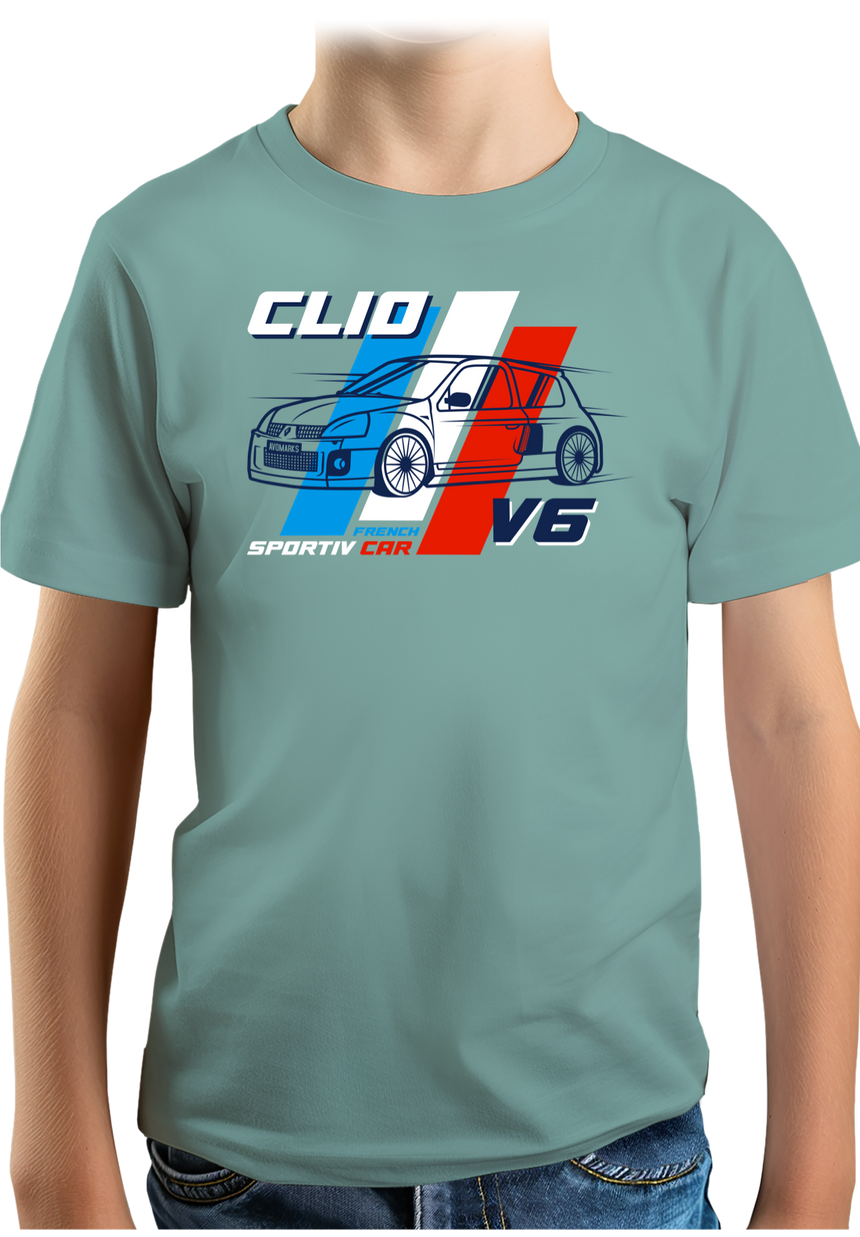 T-Shirt Garçon Voiture Française Clio V6