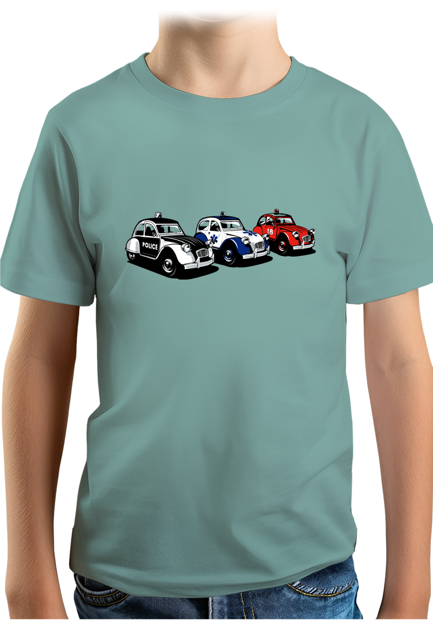 T-Shirt Garçon Rescue Deuch - Police - Pompier