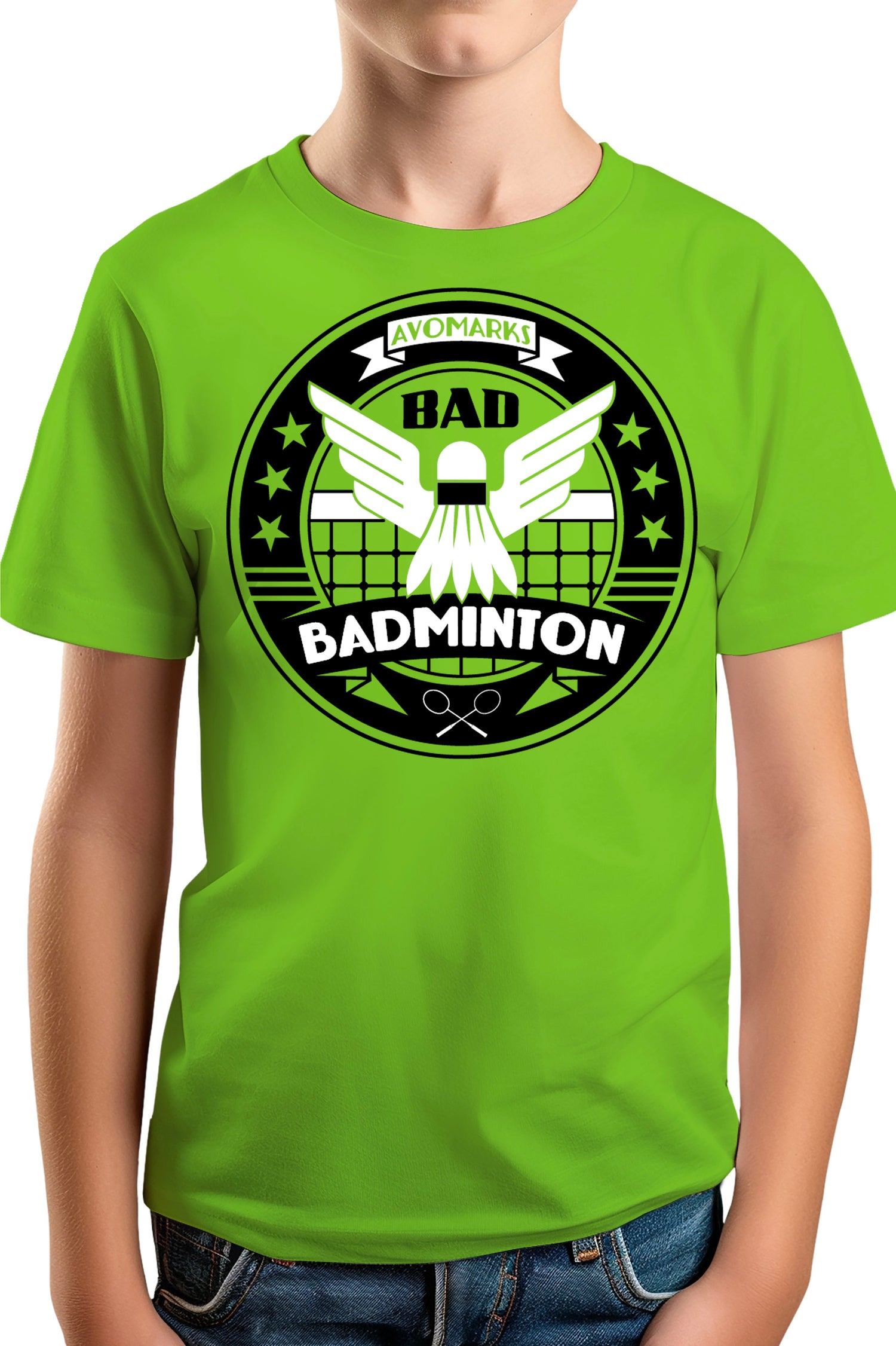 T-Shirt Garçon Bad badminton university