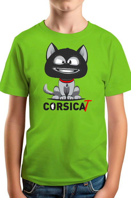 T-Shirt Garçon Chat Corse cagoulé