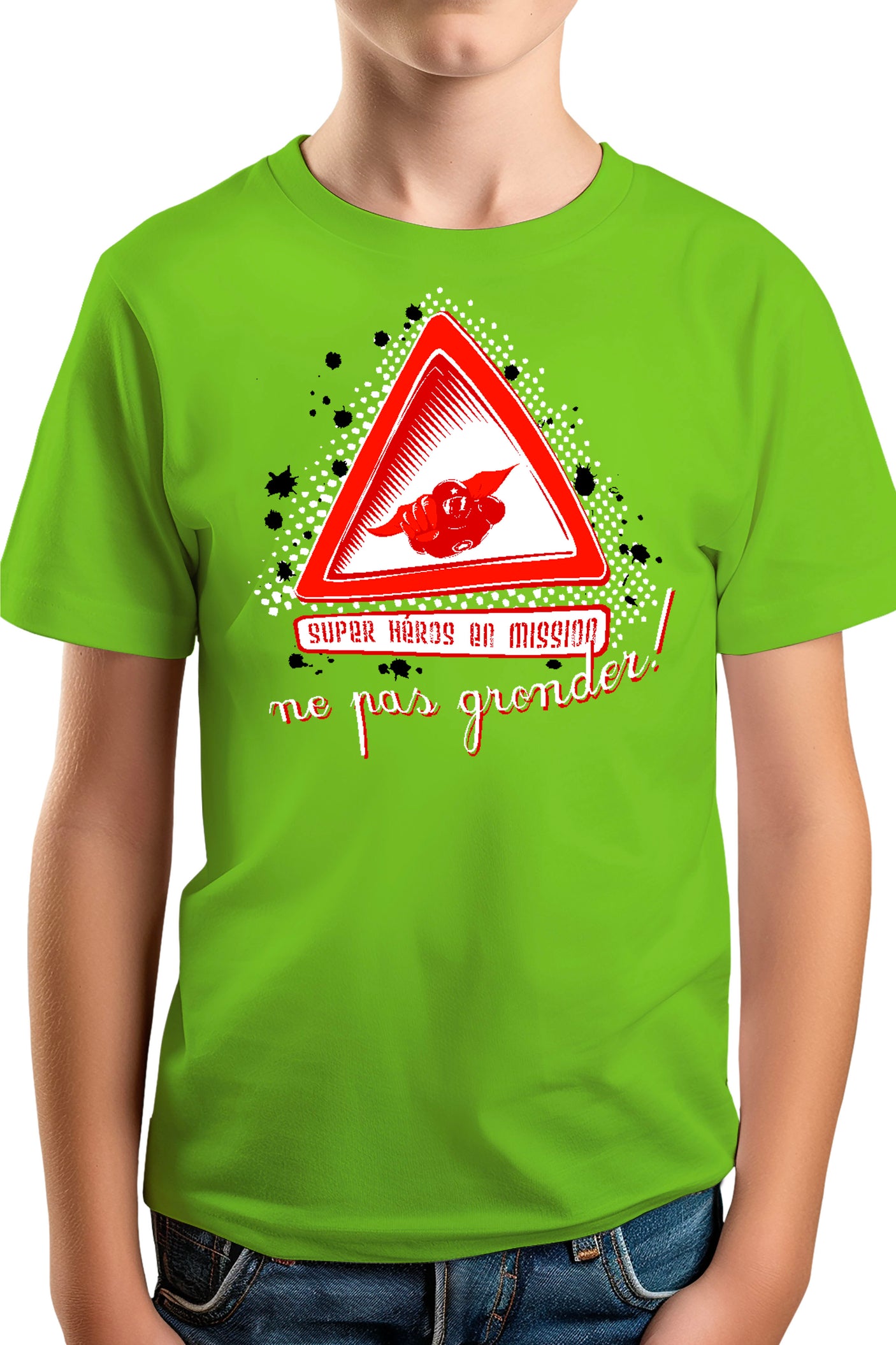 T-Shirt Garçon Super héros en mission