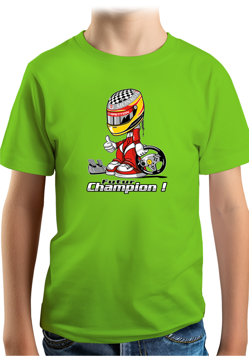 T-Shirt Garçon Futur champion de course