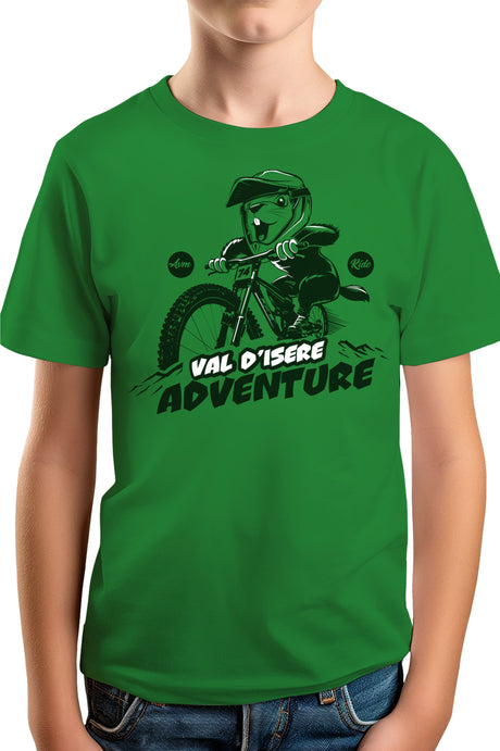 T-Shirt Garçon Marmotte sur vélo
