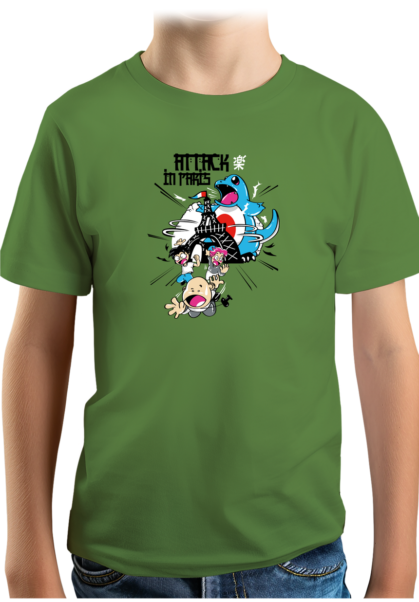 T-Shirt Garçon Attack In Paris Carapuce