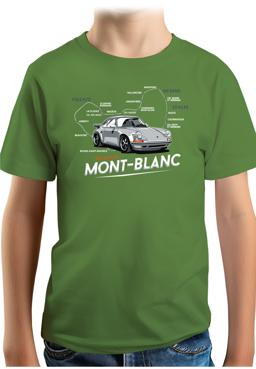 T-Shirt Garçon Le Tour du Mont blanc en Voiture Turbo