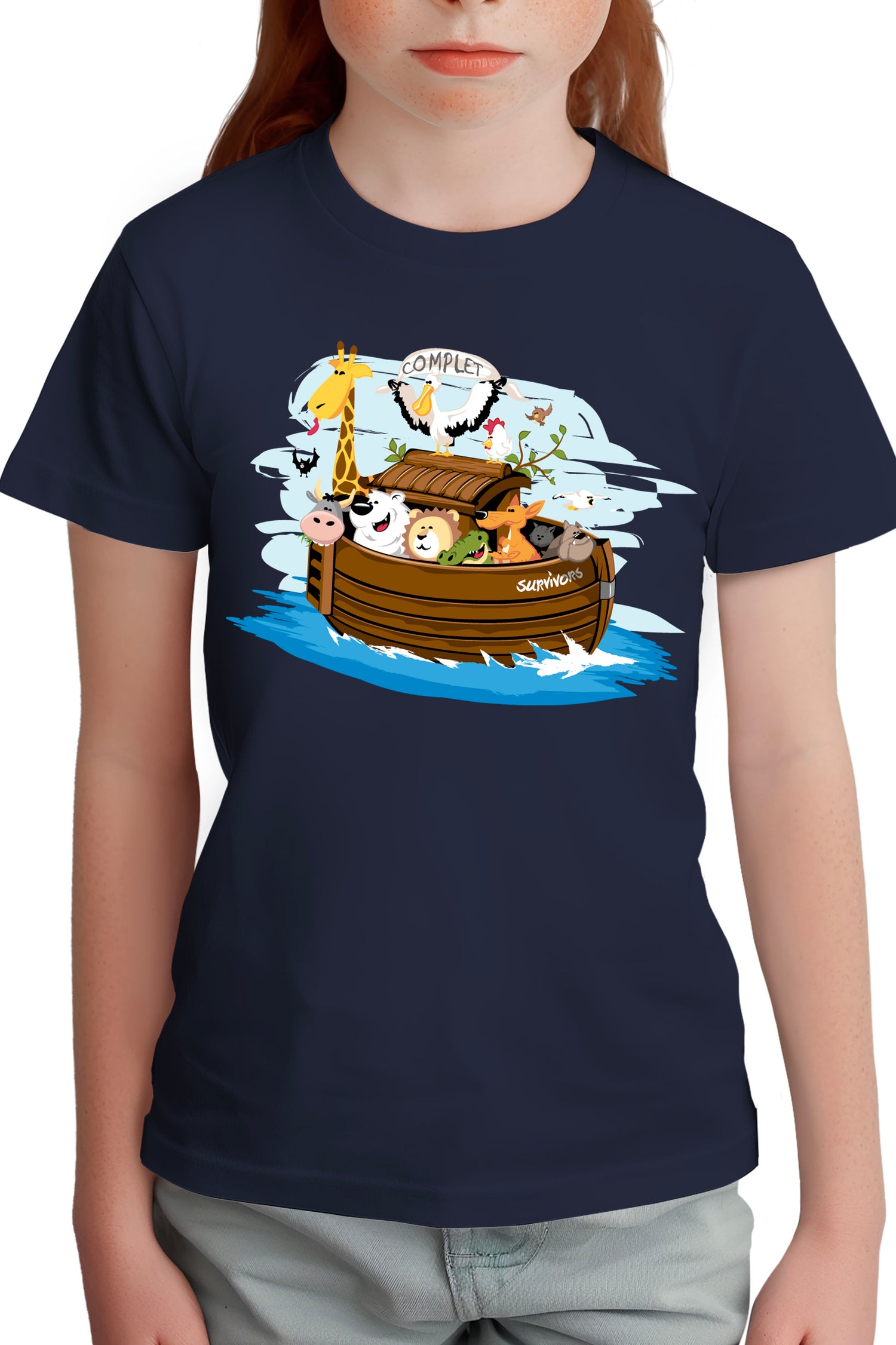 T-Shirt Fille Arche de Noe Recto Verso