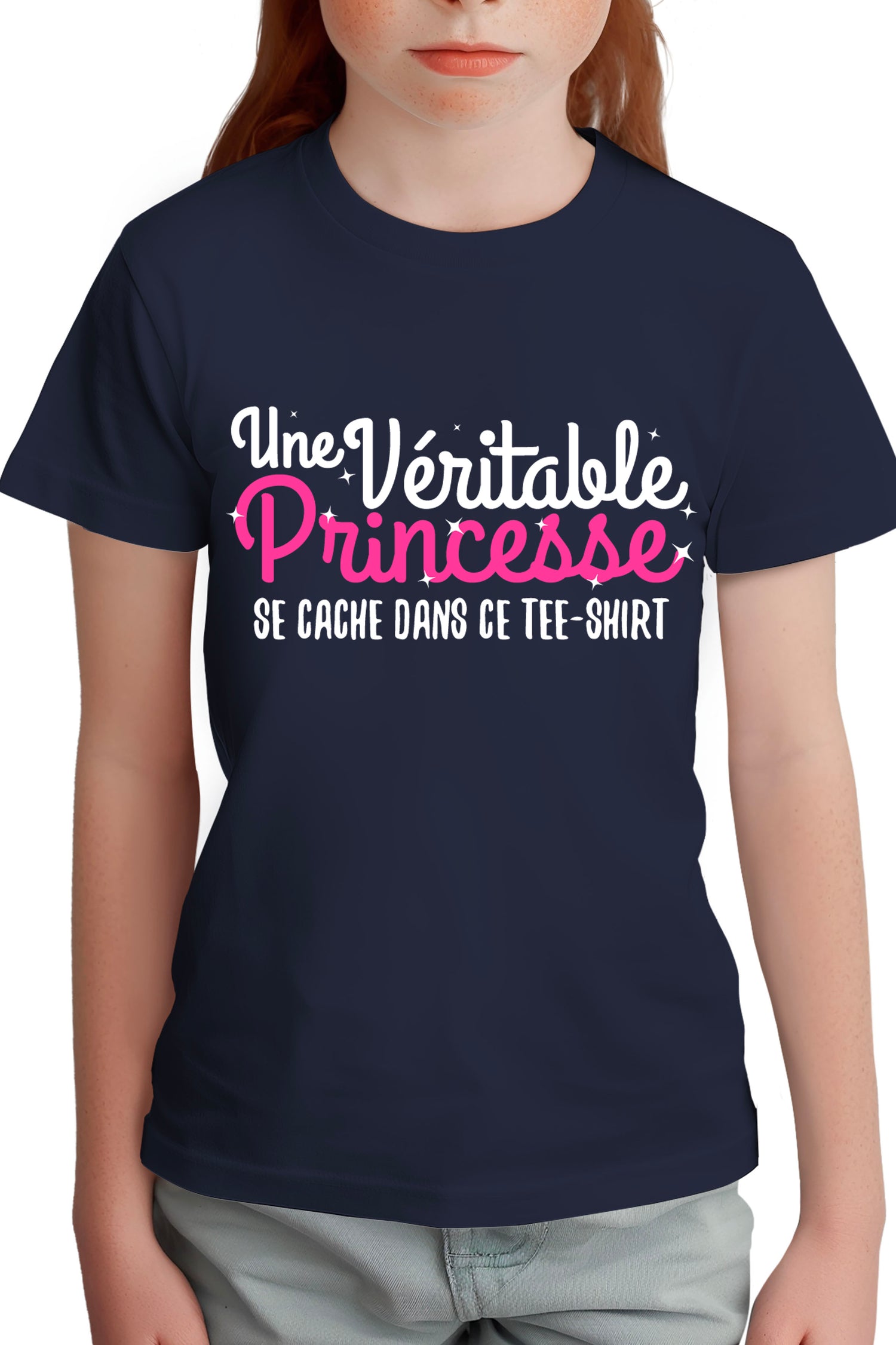 T-Shirt Fille Une véritable princesse
