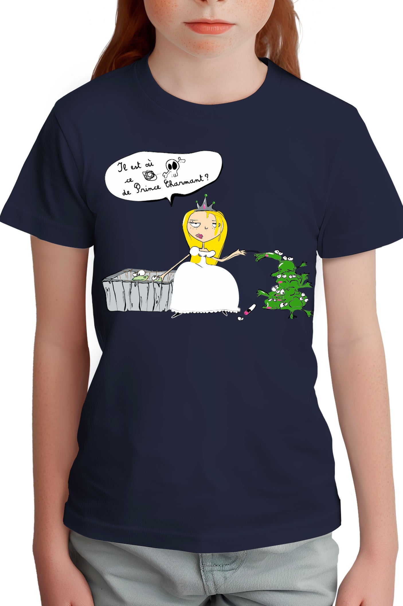 T-Shirt Fille je cherche le prince charmant