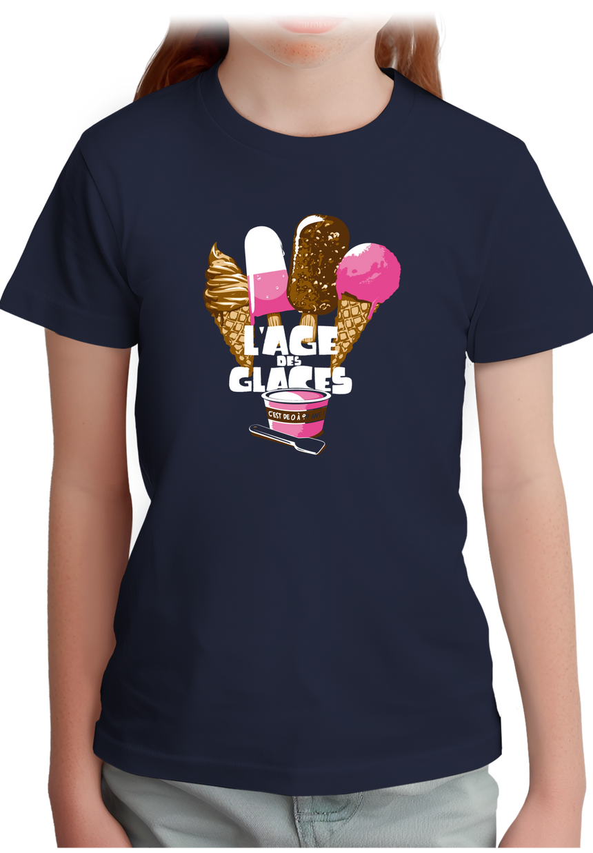 T-Shirt Fille L'âge de manger des Glaces