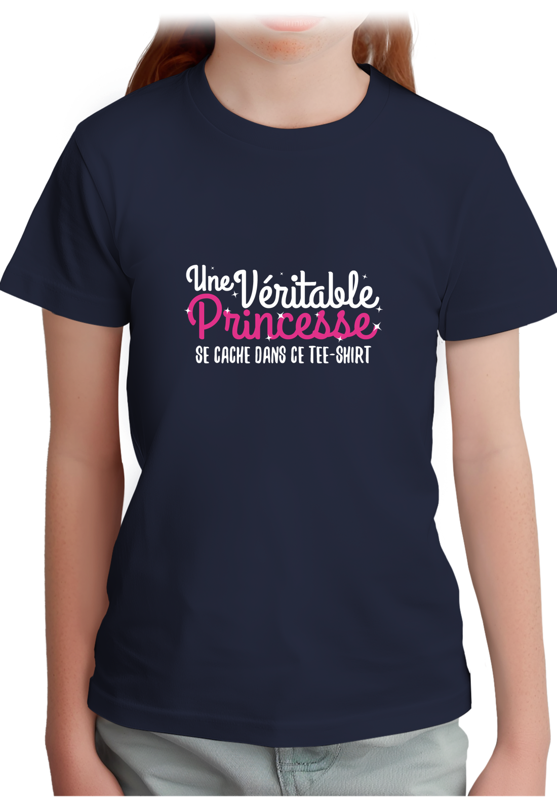 T-Shirt Fille Une véritable princesse
